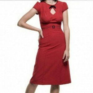 Stop Staring Laura Pinup Retro Vintage Style A-Line Red Dress
